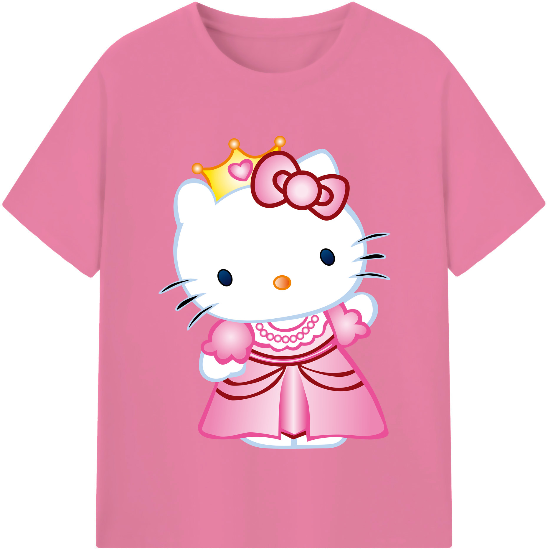 （画像用） Hello Kitty ハローキティ 綿100％半袖Tシャツ（フロントプリント）